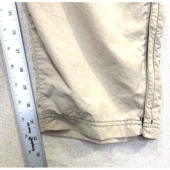 REI Men's Beige Lightweight Nylon Convertible Large x32 Cargo Pants - Picture 7 of 9